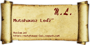 Mutshausz Leó névjegykártya